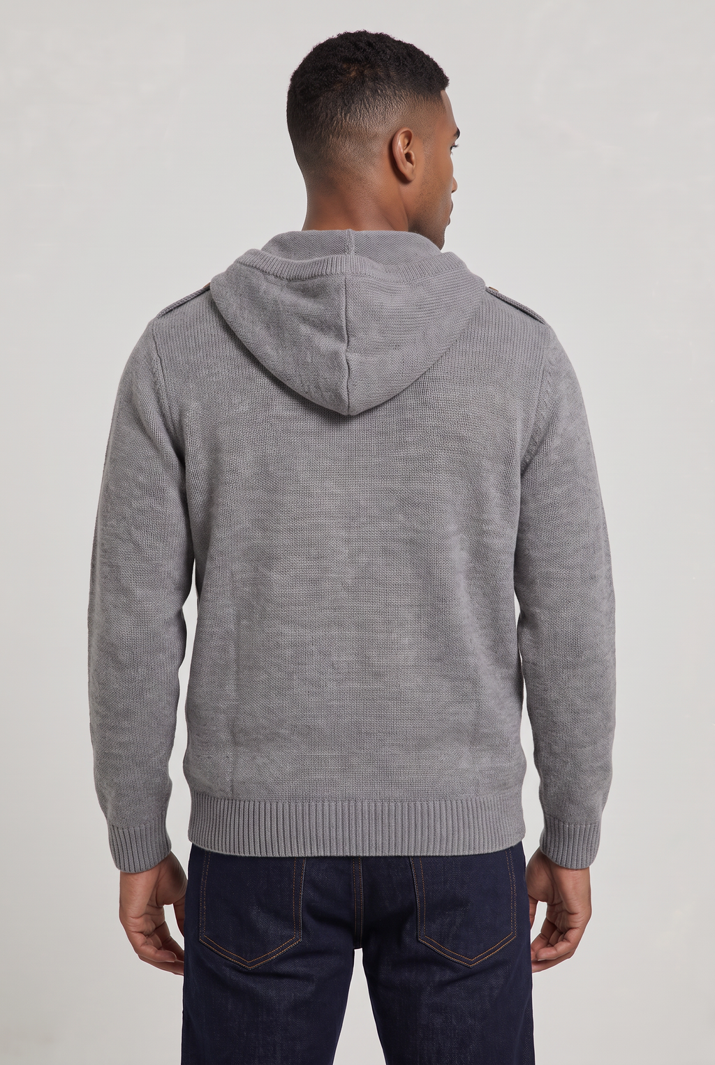 Men’s Military Braid Hooded Full Zip