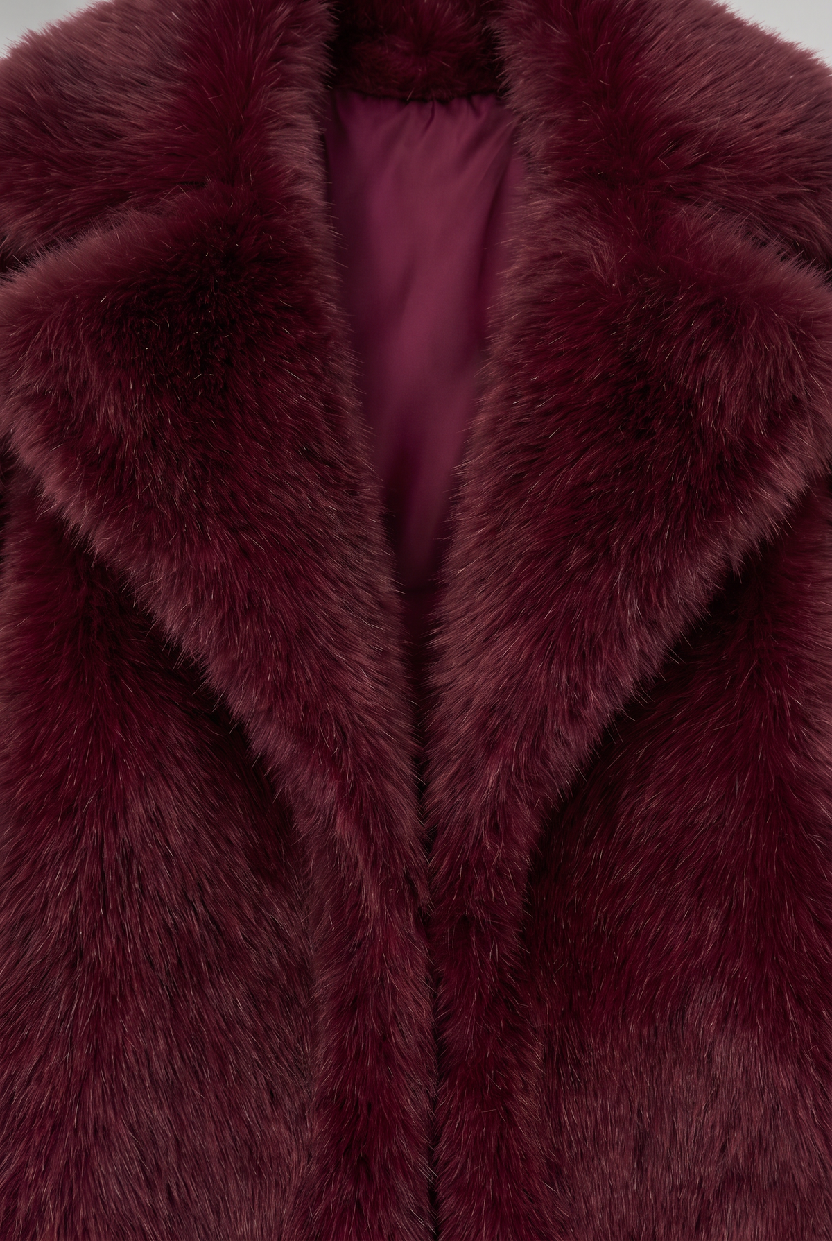 Women’s Burgundy Faux Fur Jacket