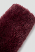 Women’s Burgundy Faux Fur Jacket