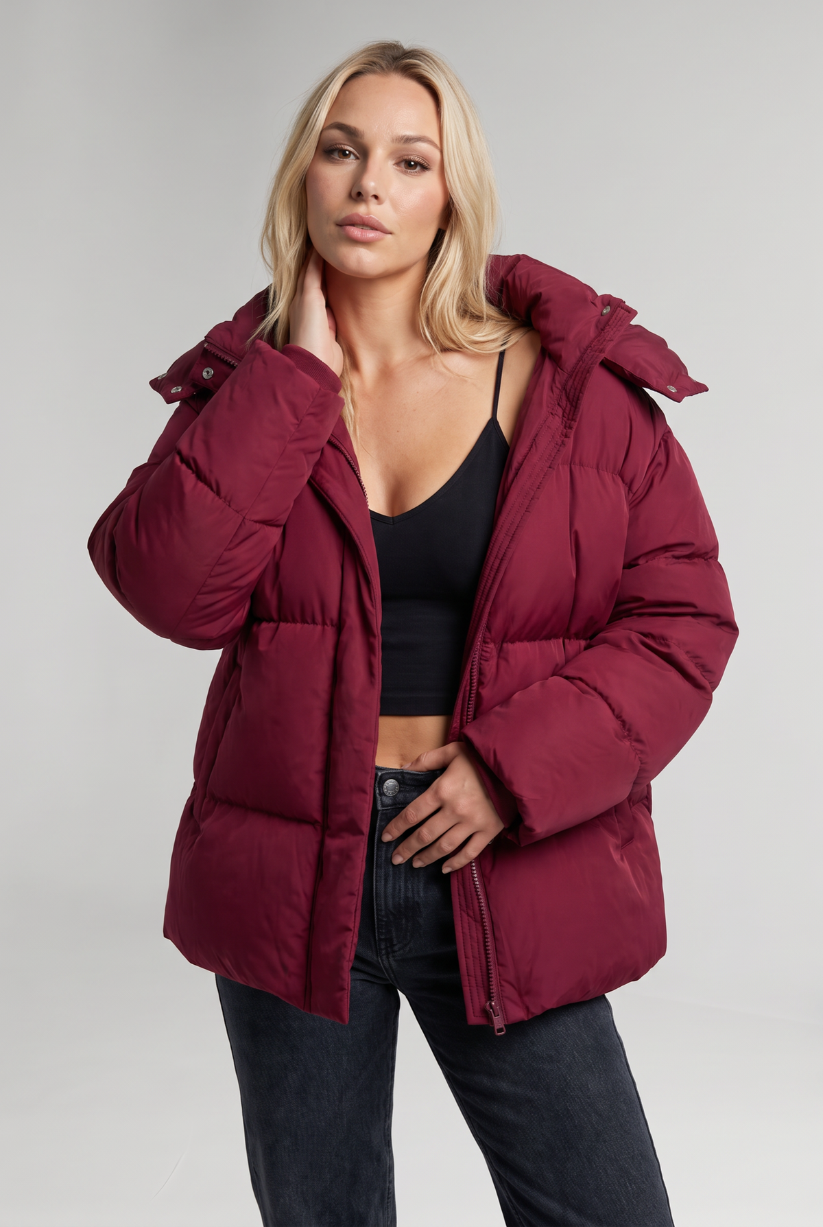Women’s Puffer Jacket Hooded Oversized Fit