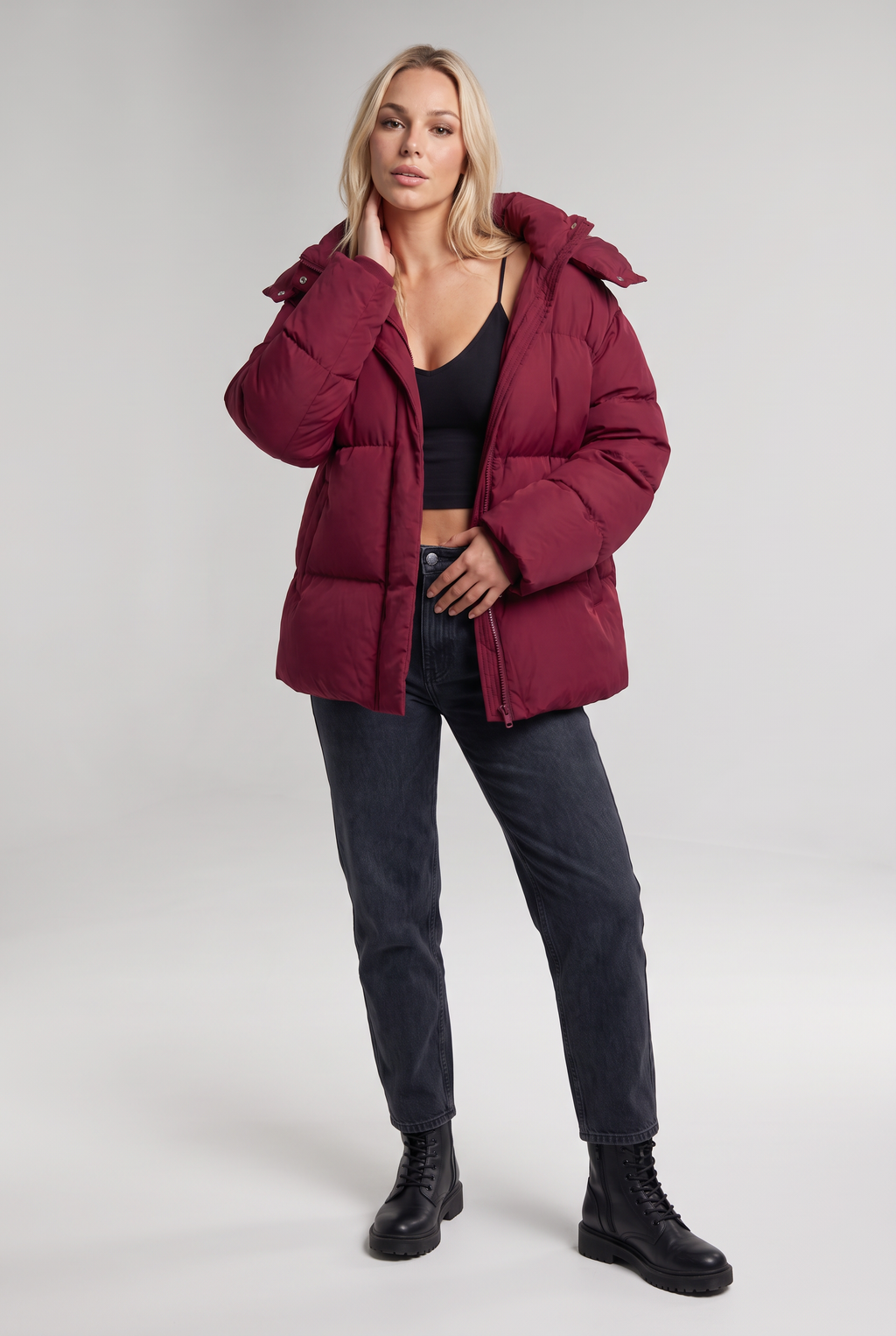 Women’s Puffer Jacket Hooded Oversized Fit
