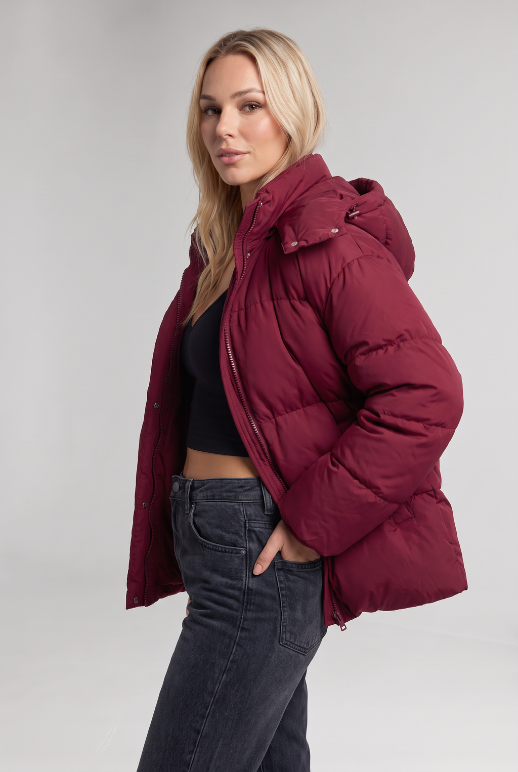 Women’s Puffer Jacket Hooded Oversized Fit