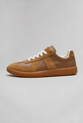Men’s Suede Look Trainers Gum Sole Low Profile