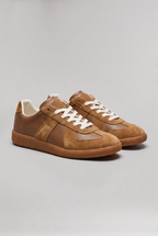Men’s Suede Look Trainers Gum Sole Low Profile