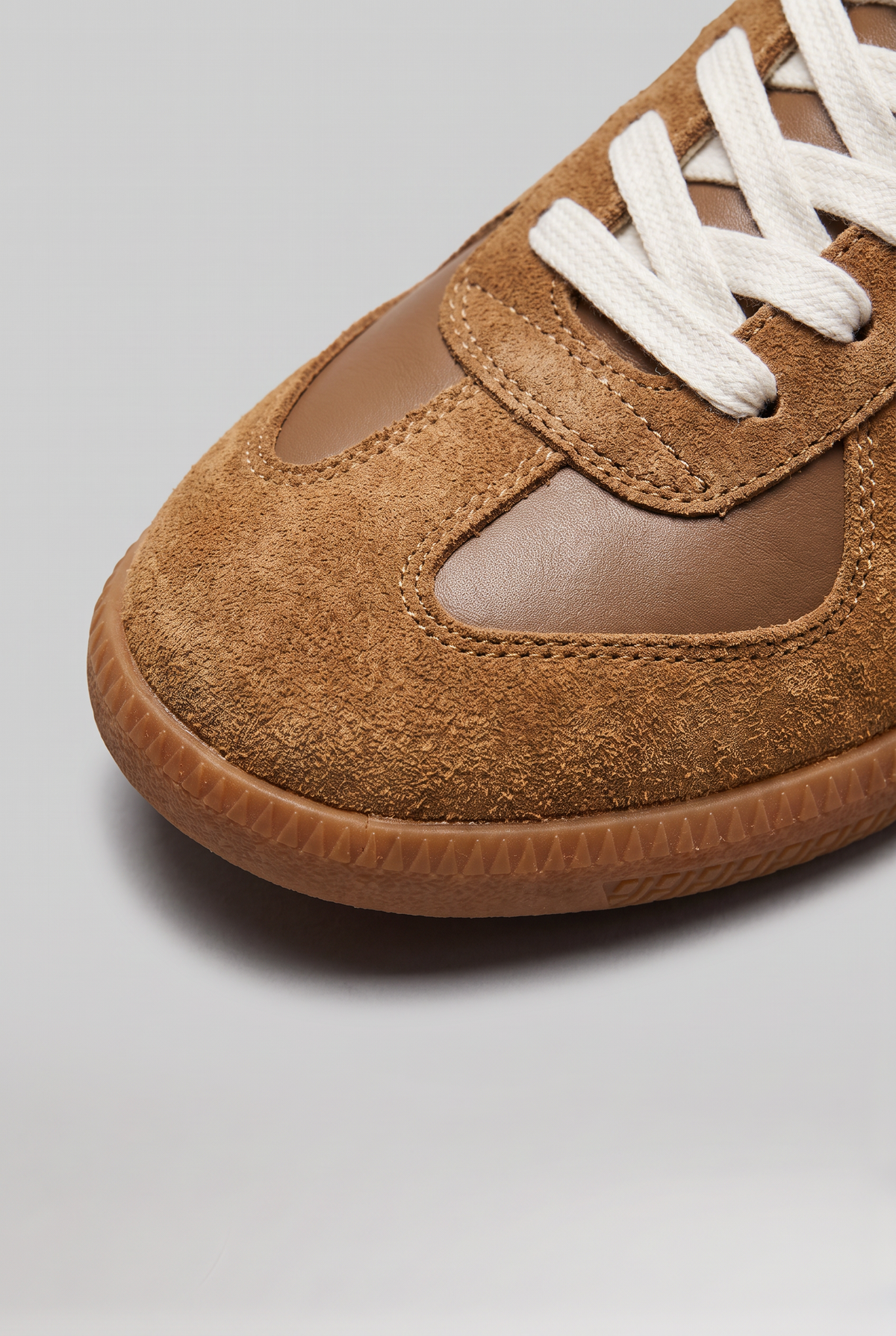 Men’s Suede Look Trainers Gum Sole Low Profile