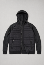Men’s Hybrid Puffer Jacket Hooded Zip-Up