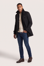 Men’s Wool-Blend Double-Collar Coat