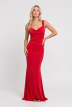 Women’s Maxi Dress Open Back Bow Detail