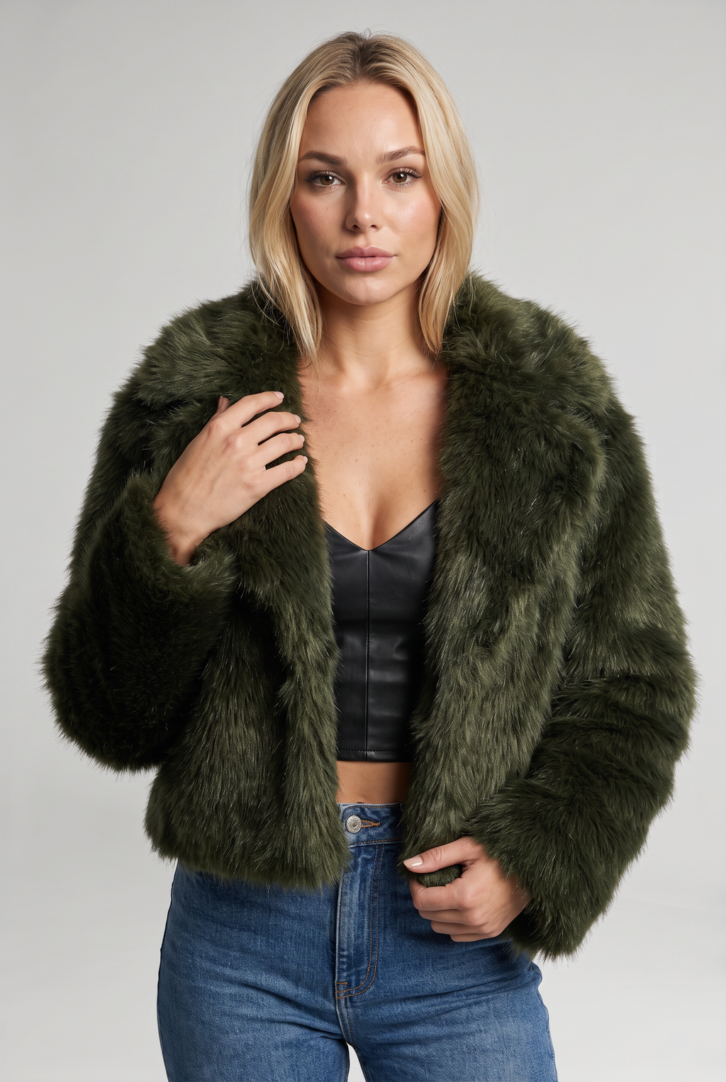Women’s Faux Fur Jacket Oversized Collar
