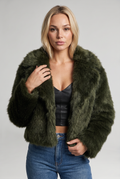 Women’s Faux Fur Jacket Oversized Collar