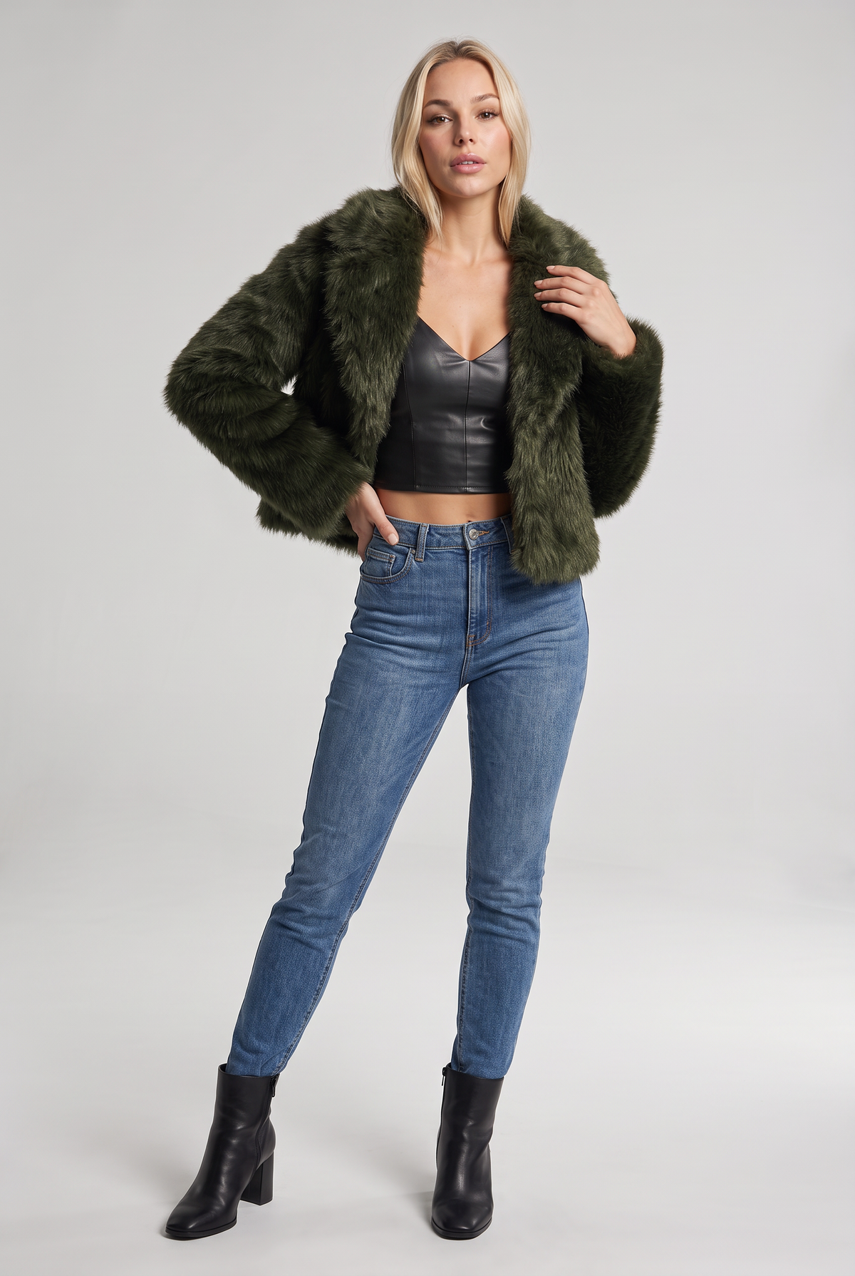 Women’s Faux Fur Jacket Oversized Collar