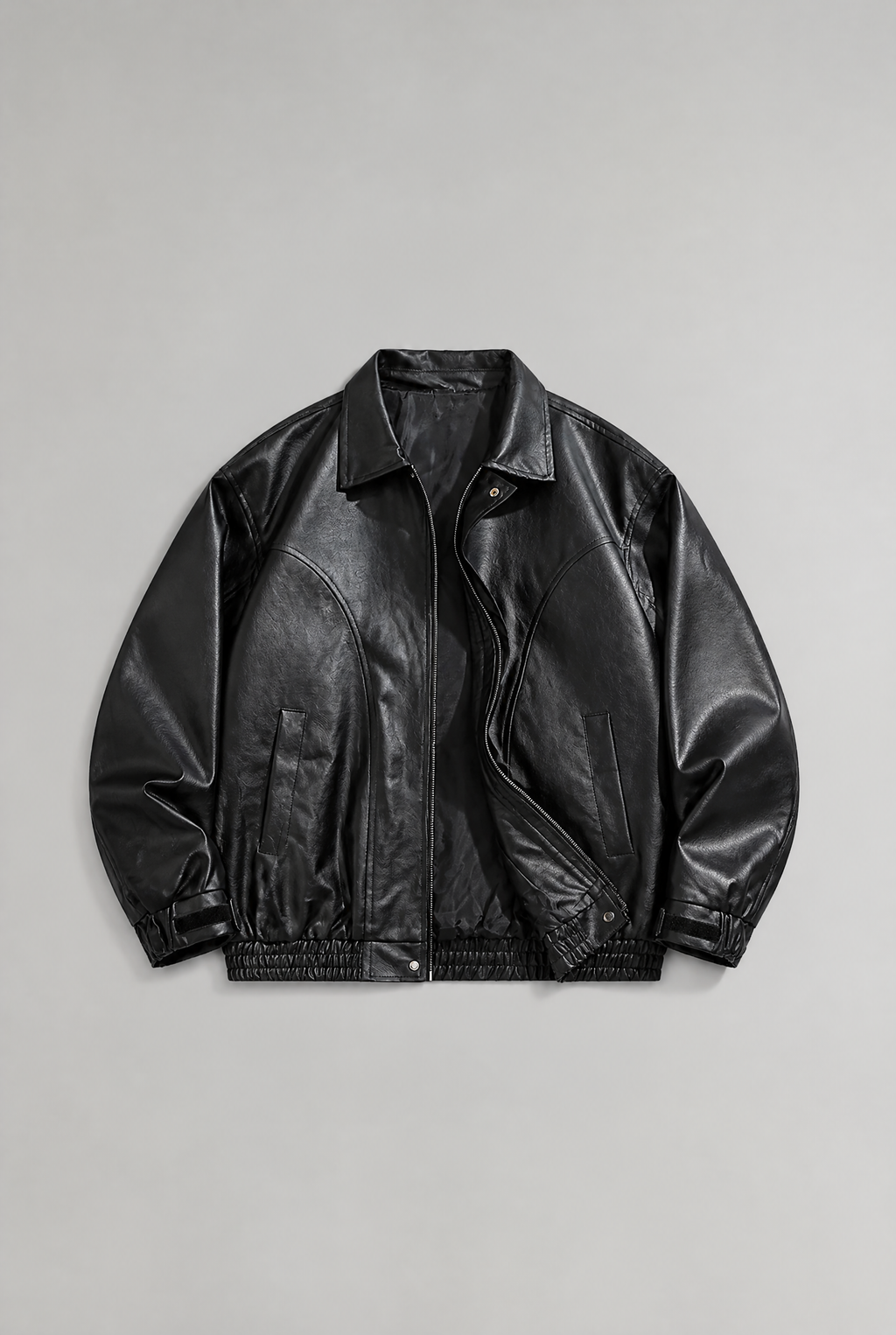 Men’s Leather-Look Blouson Jacket