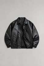 Men’s Leather-Look Blouson Jacket