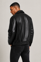 Men’s Leather-Look Blouson Jacket