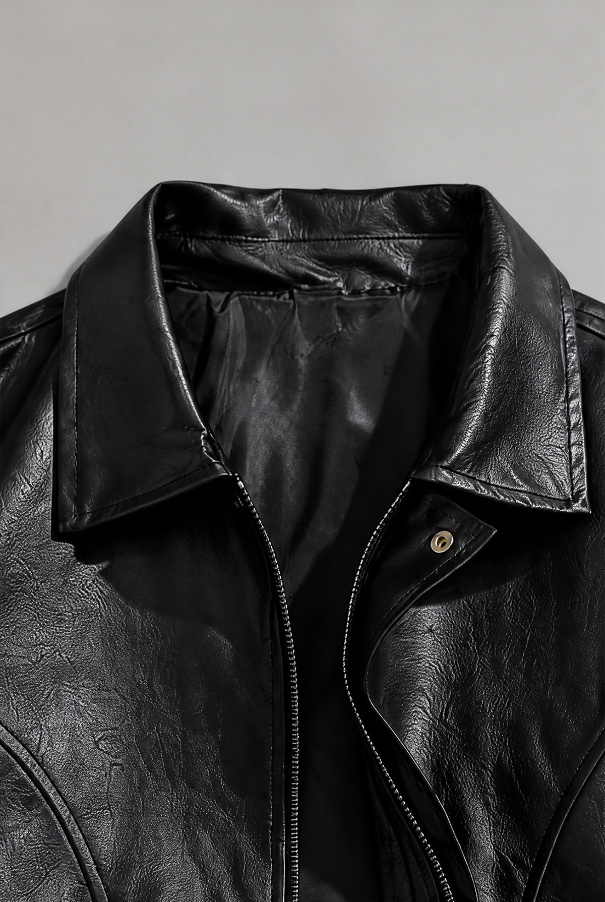 Men’s Leather-Look Blouson Jacket