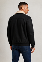 Men’s Fleece Lined Shearling Collar Aviator Jacket