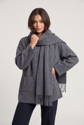 Women’s Scarf Coat Button Front