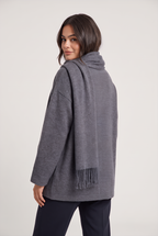 Women’s Scarf Coat Button Front