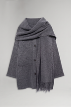 Women’s Scarf Coat Button Front