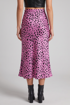 Women’s Polka Dot Satin Look Midi Skirt