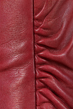 Women’s Leather-Effect Gloves Ruched Cuff