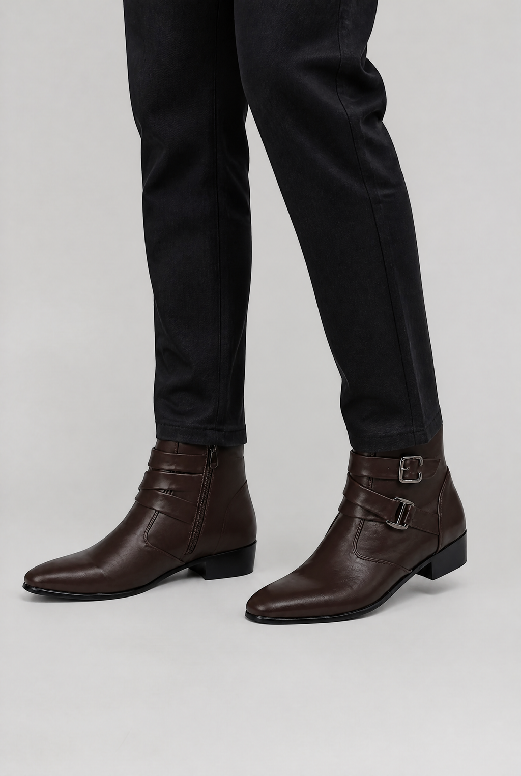 Men’s Pointed Toe Harness Boots
