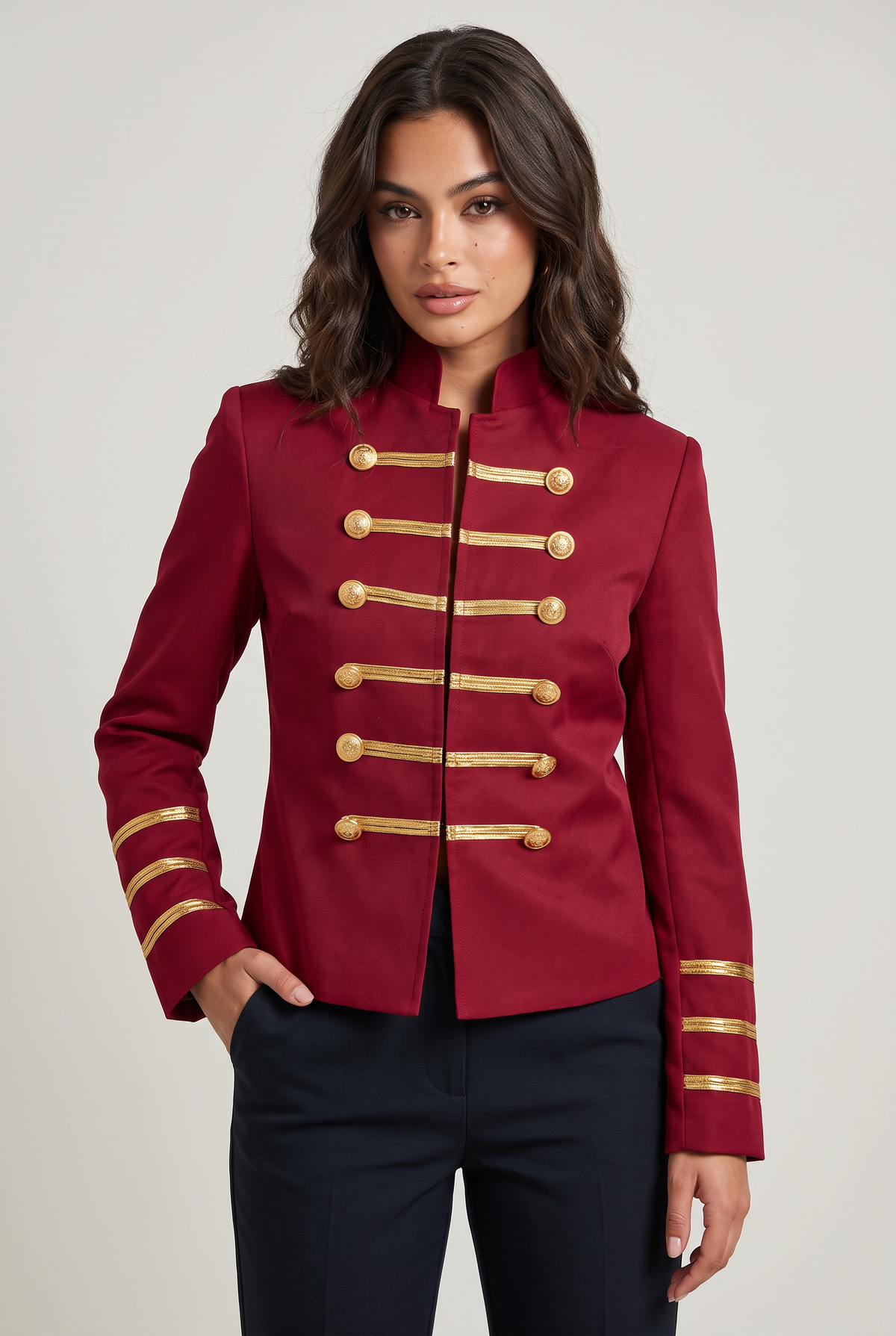 Women’s Napoleon Jacket with Braided Trim