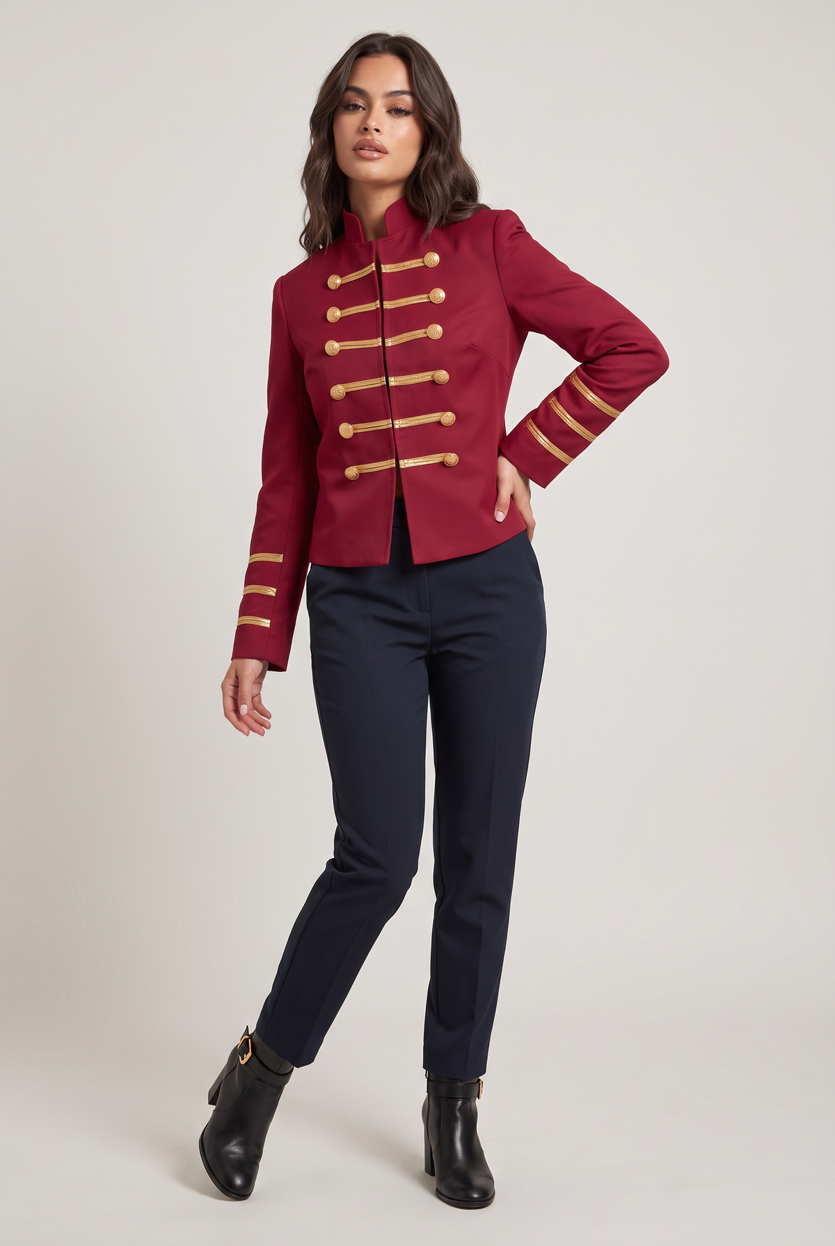 Women’s Napoleon Jacket with Braided Trim
