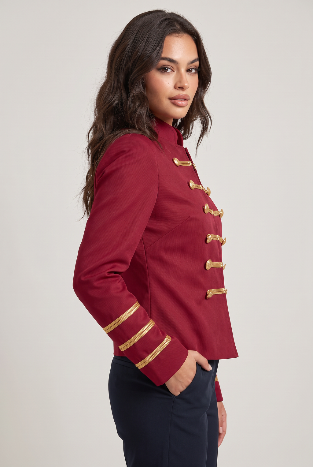 Women’s Napoleon Jacket with Braided Trim