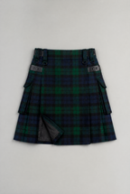 Women’s Tartan Buckle Kilt Midi Skirt