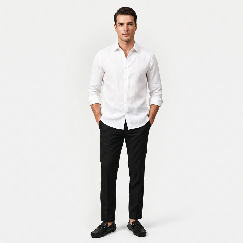 Men's Woven Leather Slip-On Driving Loafers