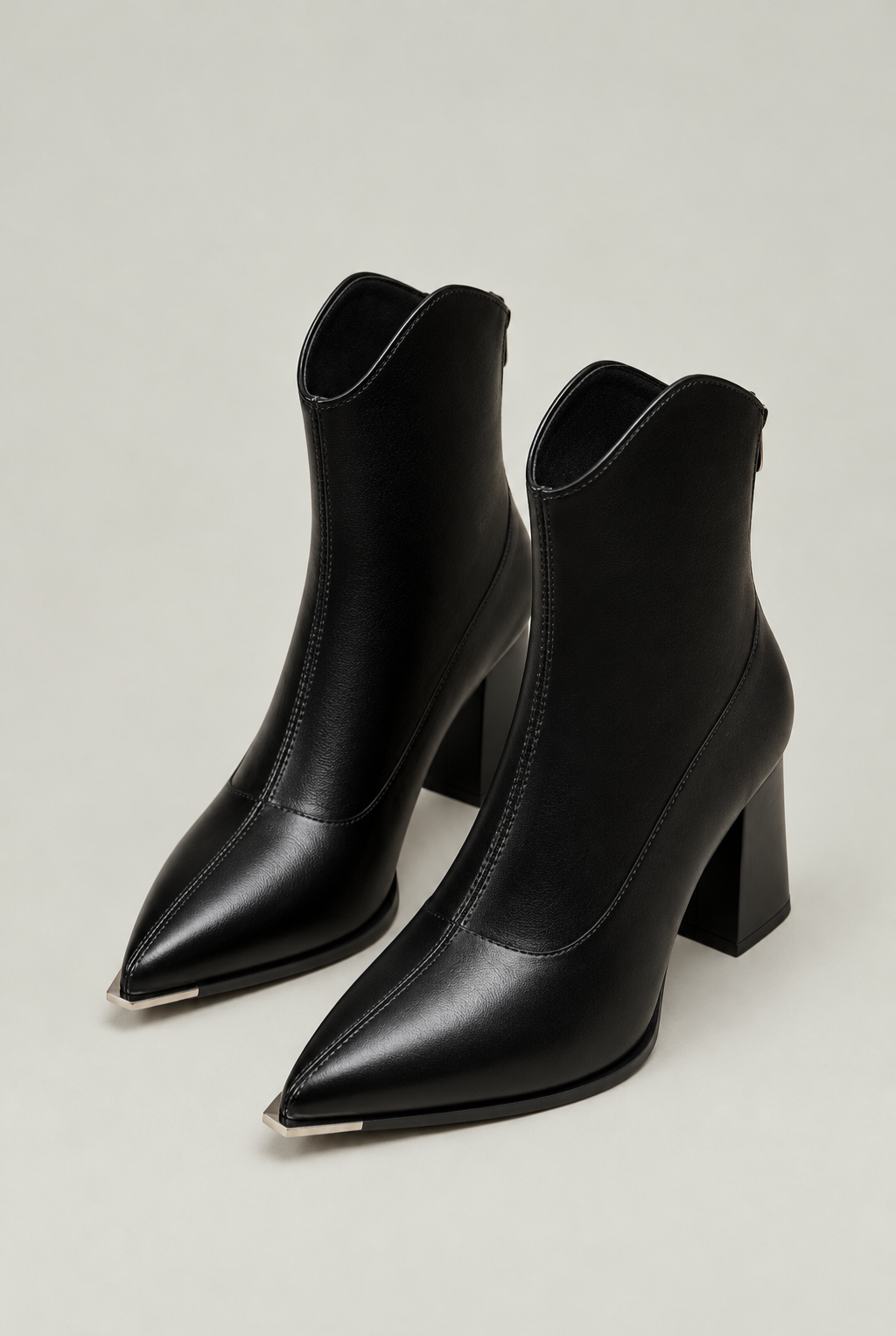 Women’s Pointed Toe Block Heel Ankle Boots