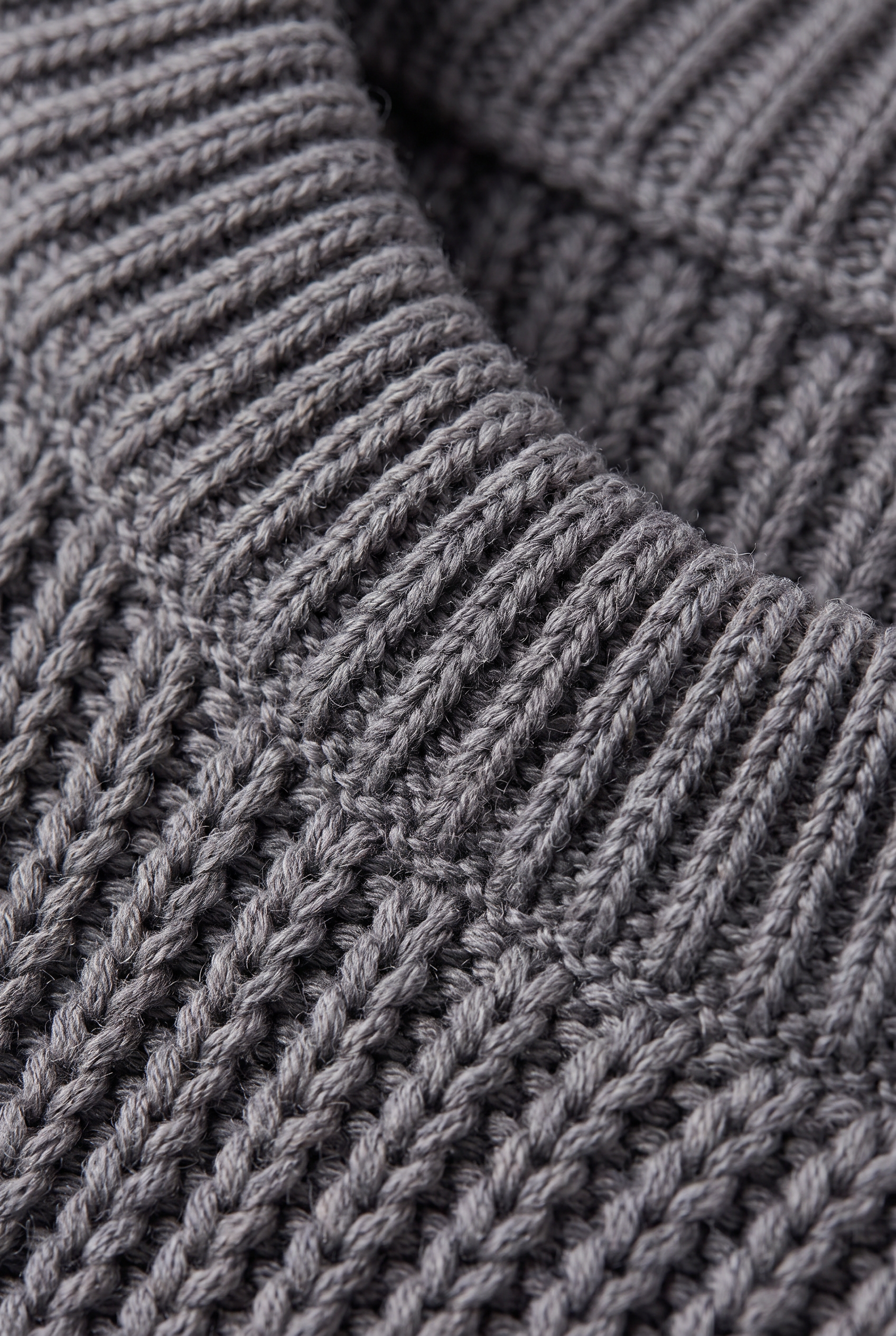 Men's Oversized Ribbed Knit Jumper - Crew Neck Sweater