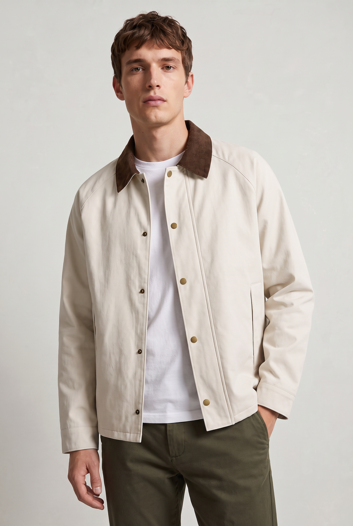 Men’s Contrast Cord Collar Jacket