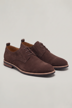 Men's Suede Look Brogue Derby Shoes