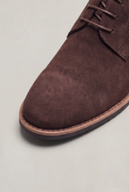 Men's Suede Look Brogue Derby Shoes