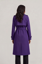 Women's Double-Breasted Belted Longline Trench Coat