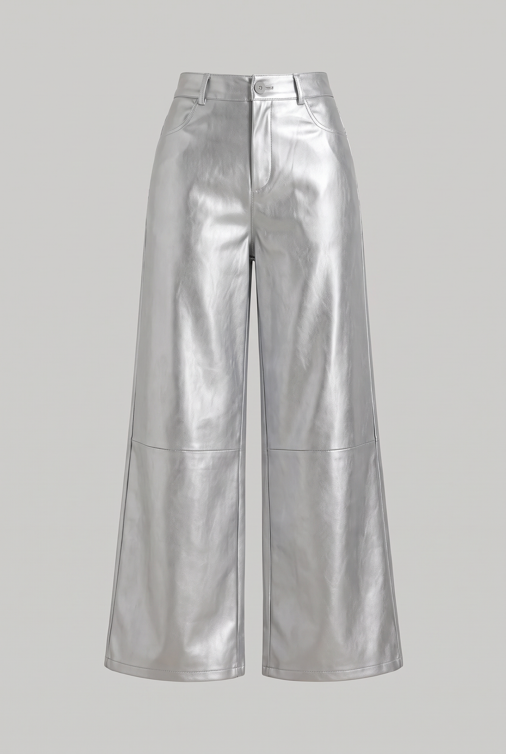 Women’s High-Waist Faux Leather Wide-Leg Trousers