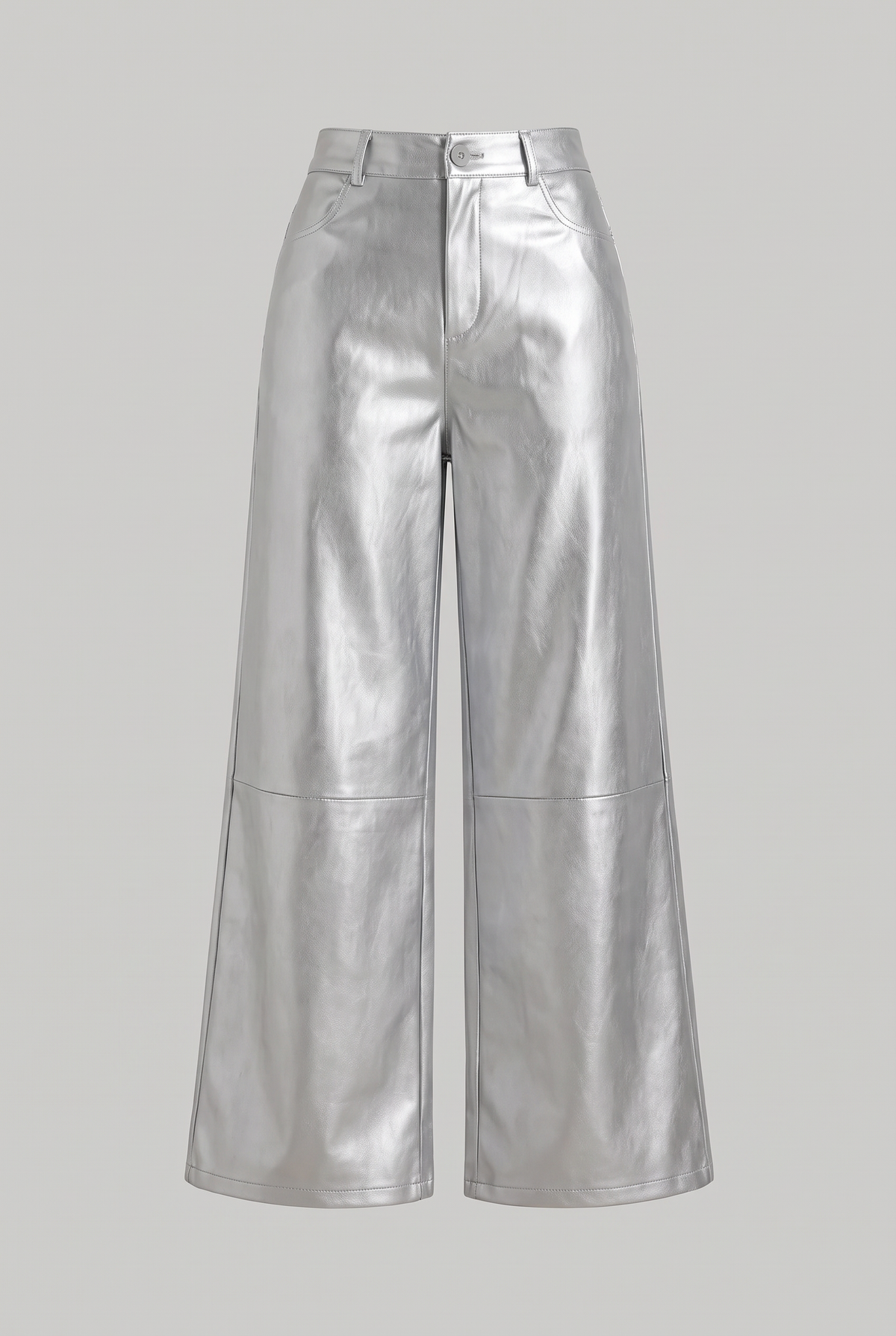 Women’s High-Waist Faux Leather Wide-Leg Trousers