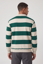 Men’s Rugby Polo - Striped Long Sleeve Shirt