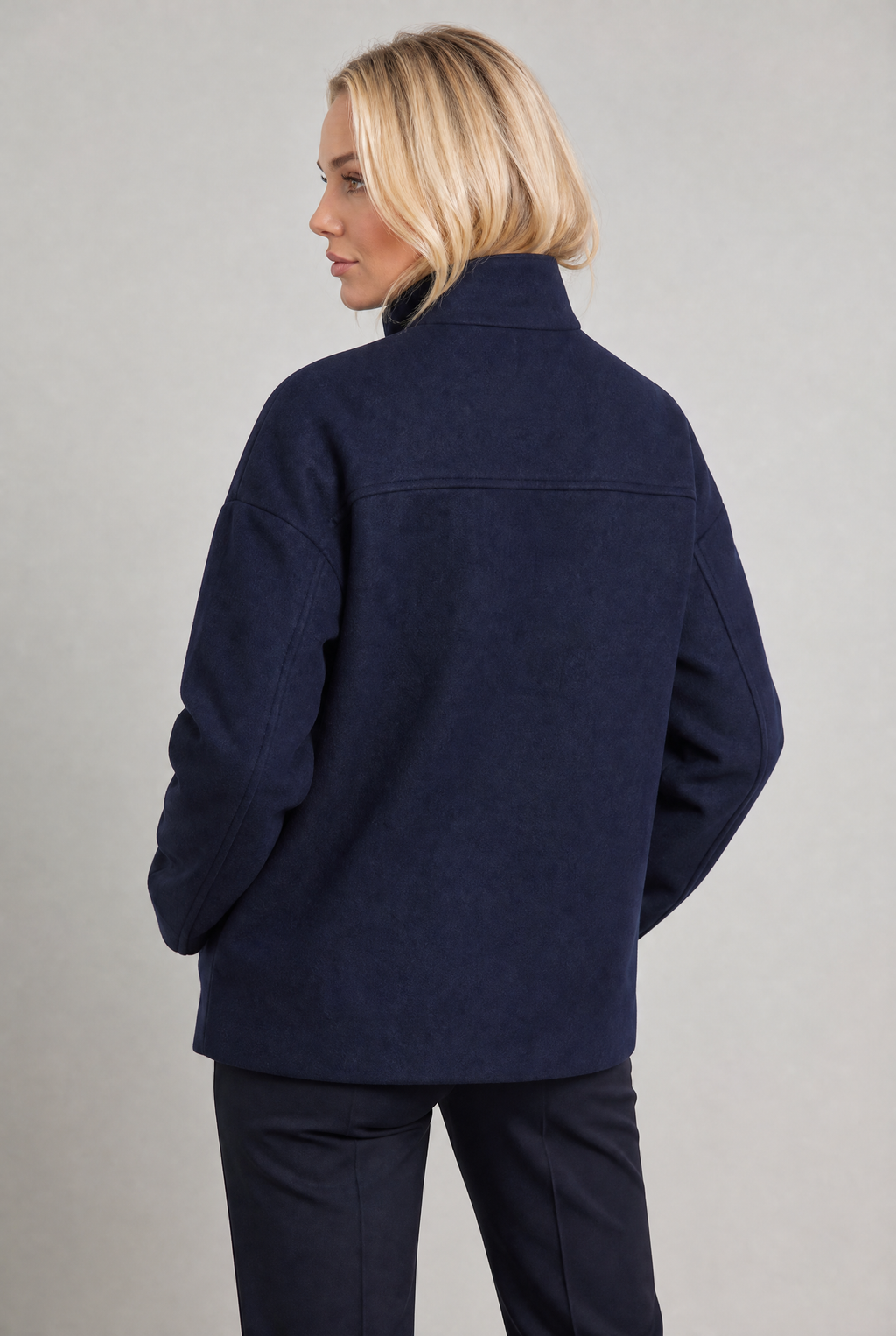 Women’s Double-Breasted High Collar Pea Coat