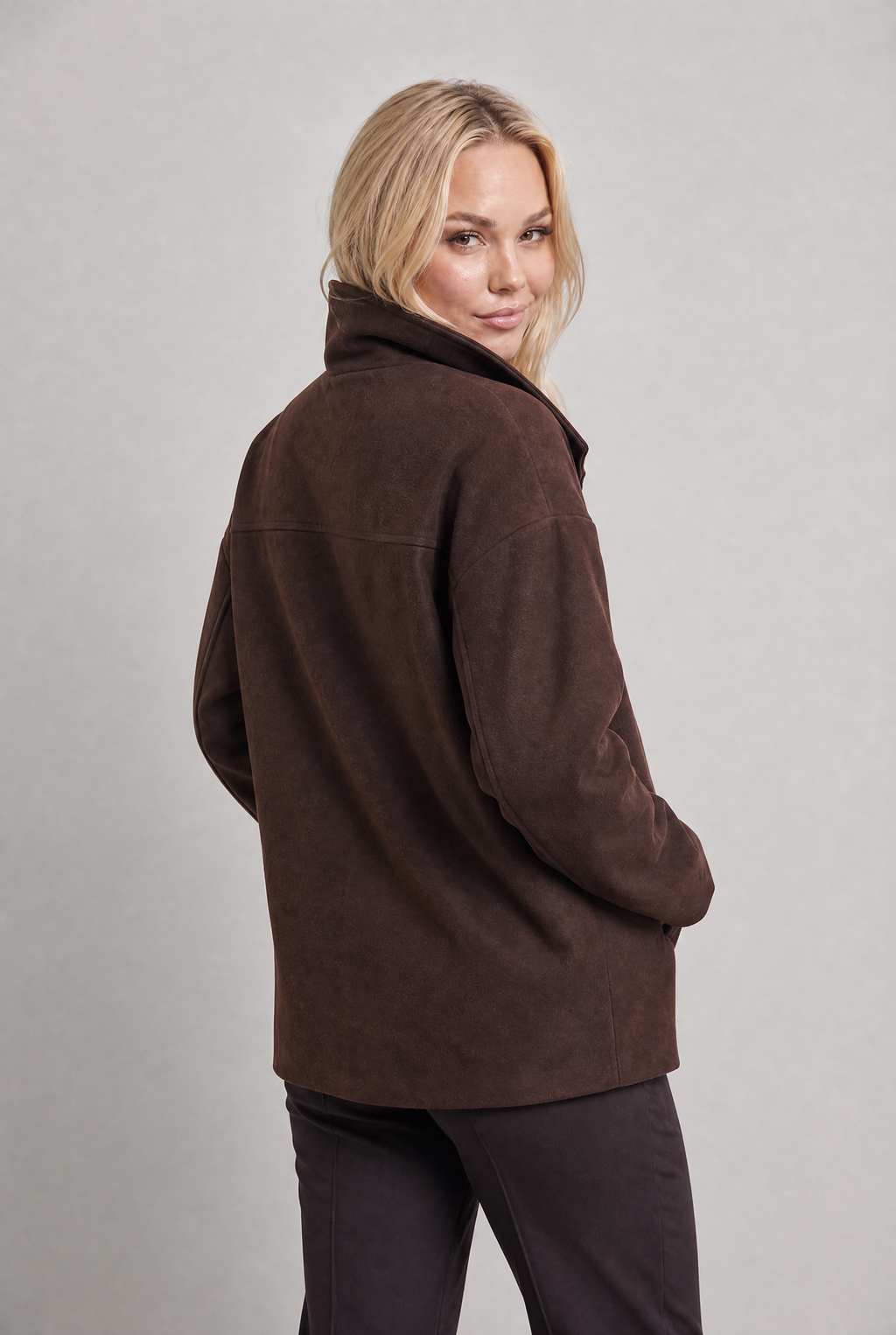 Women’s Double-Breasted High Collar Pea Coat