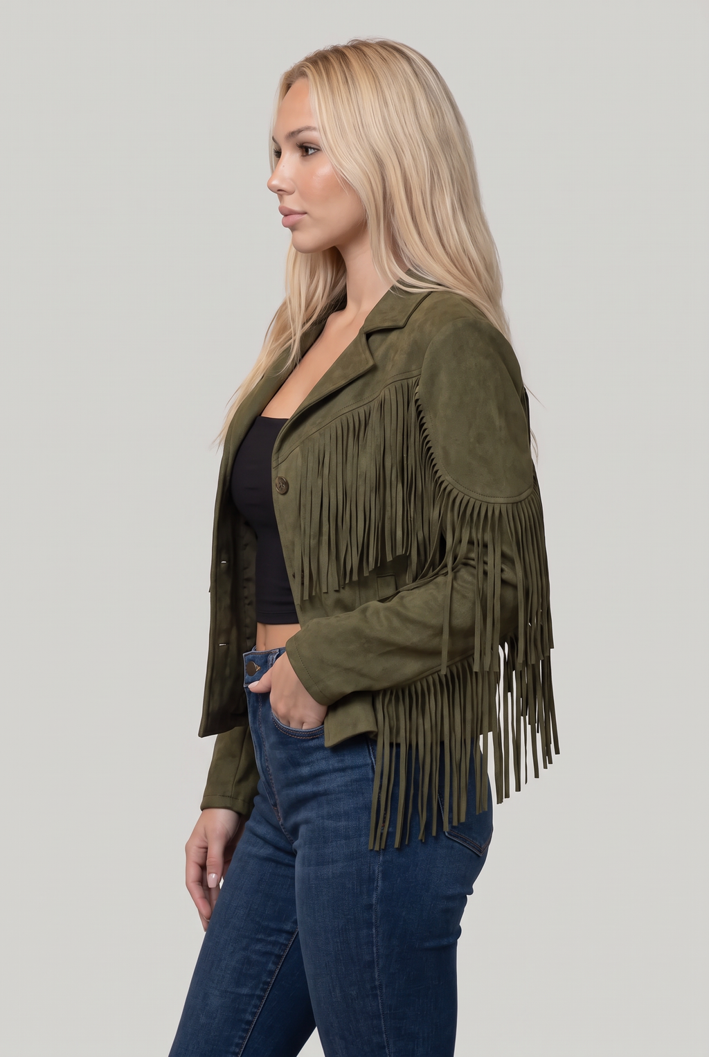Women's Suede Fringe Cowboy Jacket