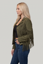 Women's Suede Fringe Cowboy Jacket