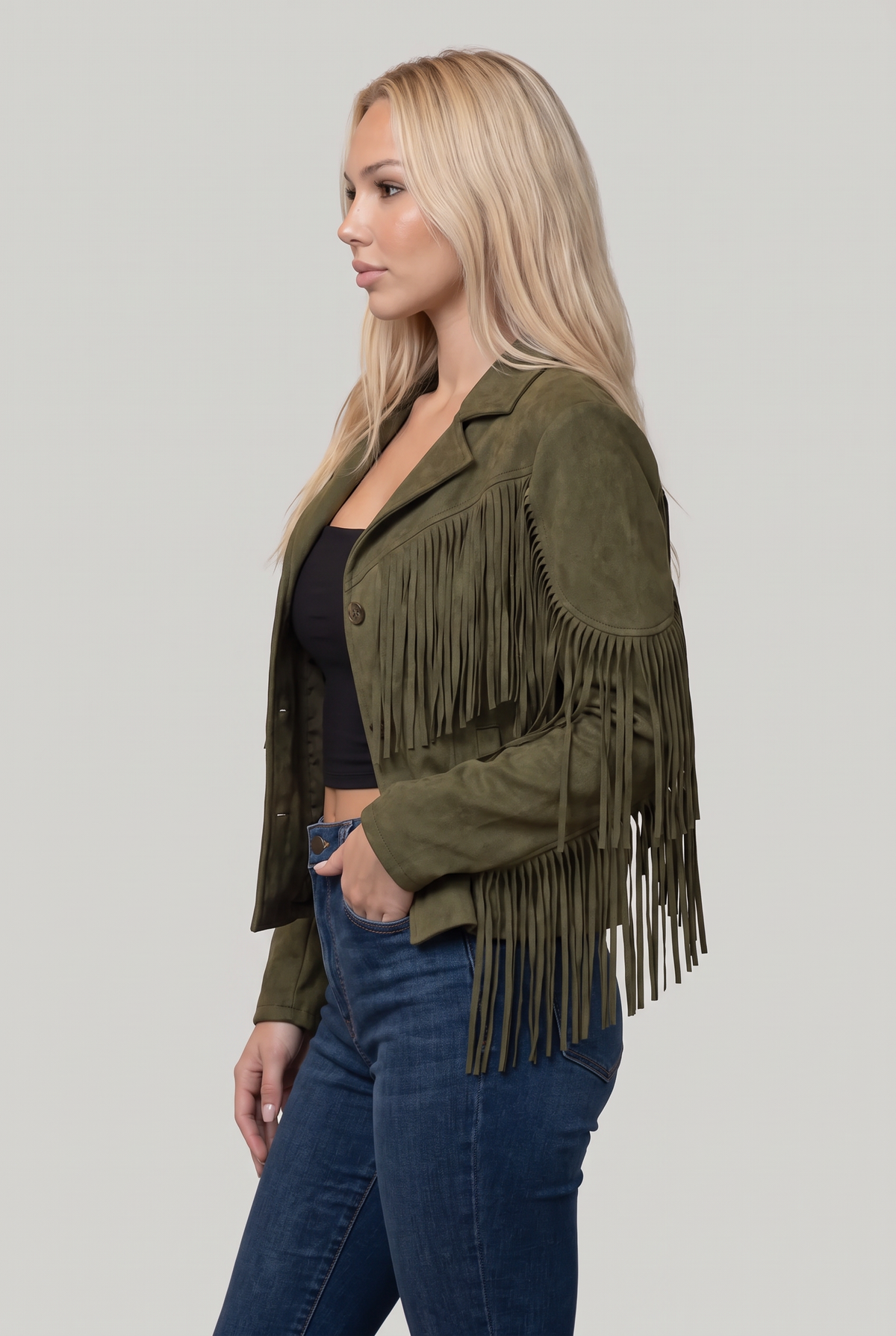 Women's Suede Fringe Cowboy Jacket
