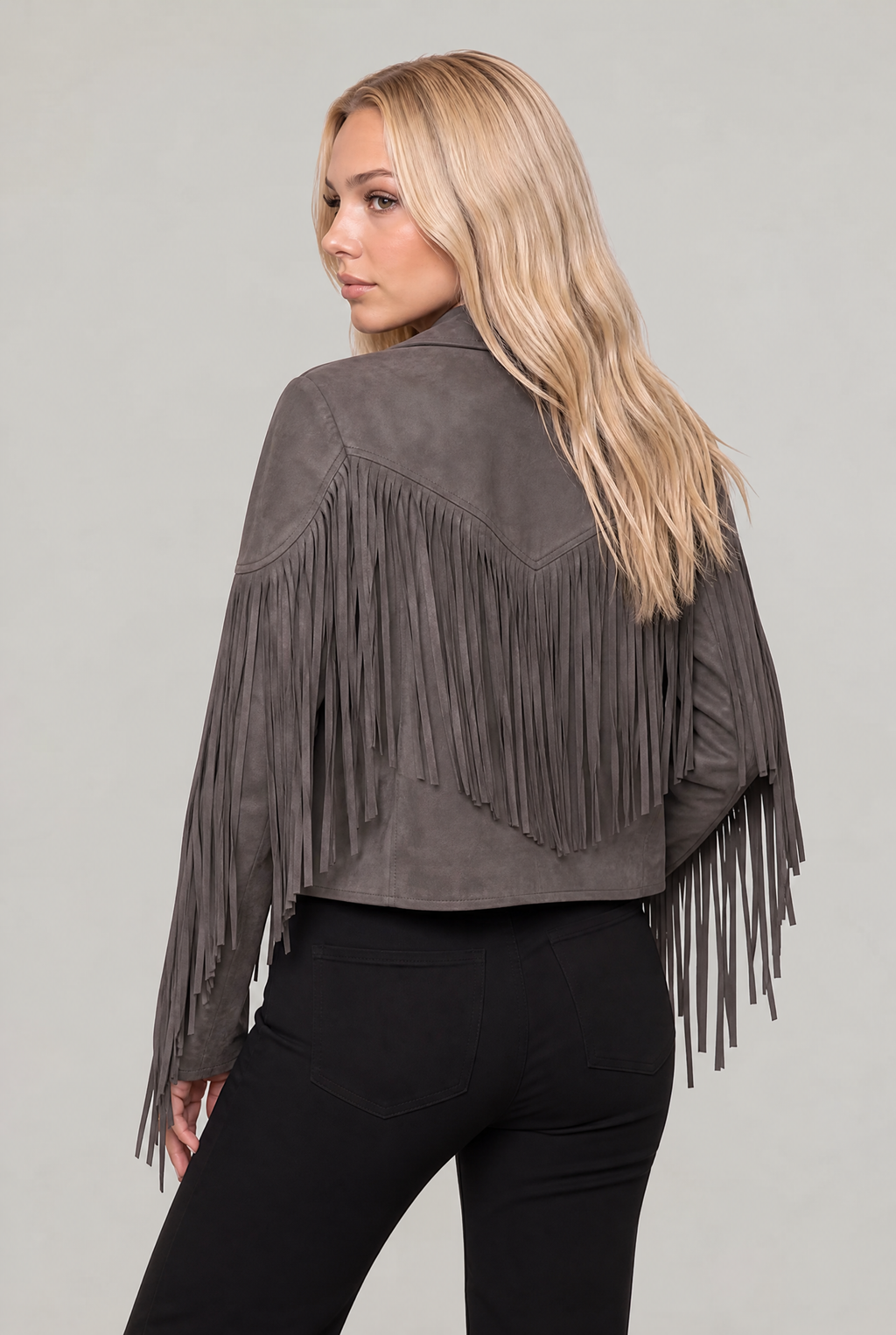 Women's Suede Fringe Cowboy Jacket