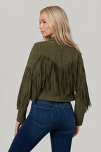 Women's Suede Fringe Cowboy Jacket