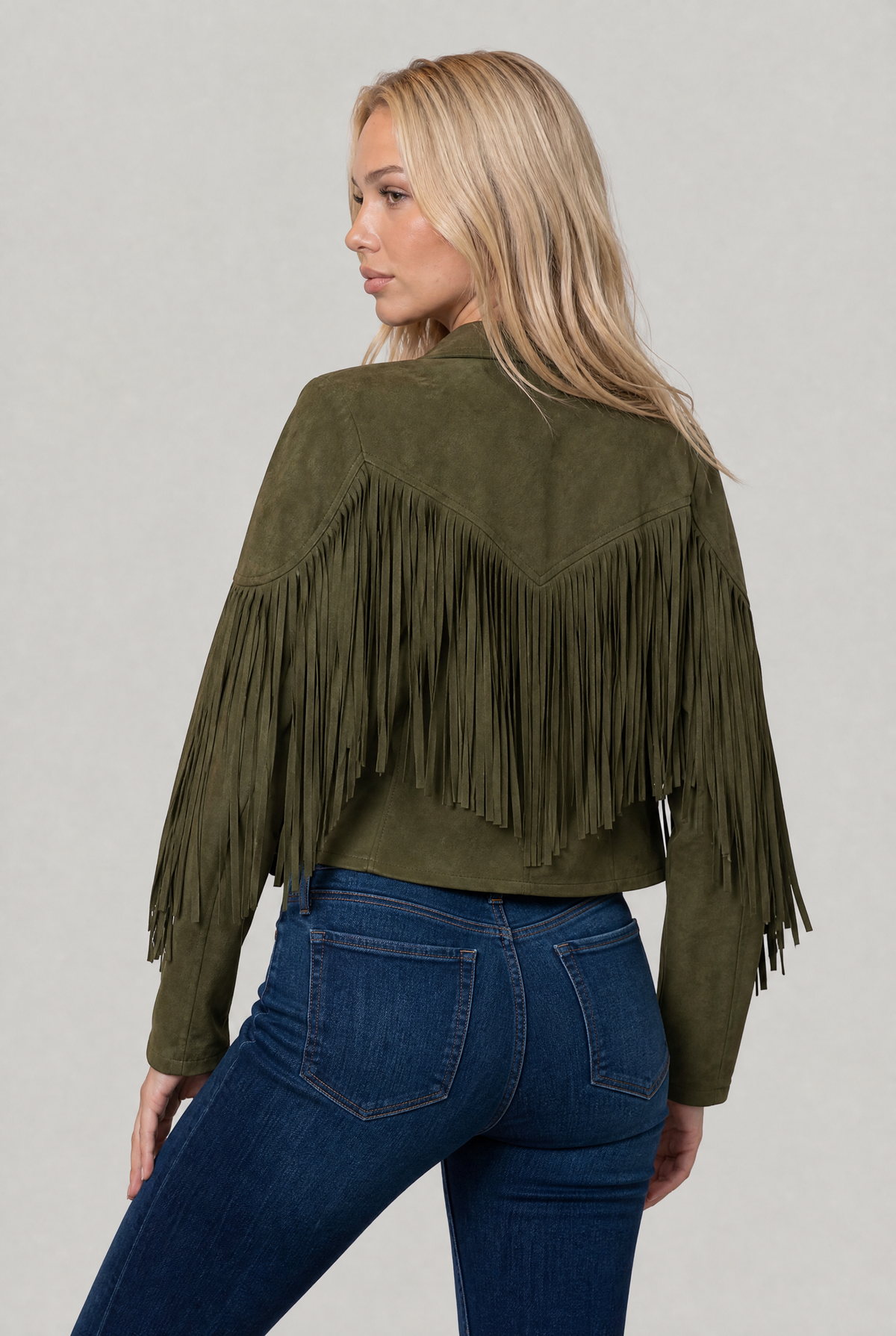 Women's Suede Fringe Cowboy Jacket