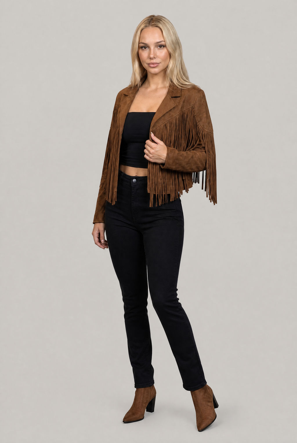 Women's Suede Fringe Cowboy Jacket