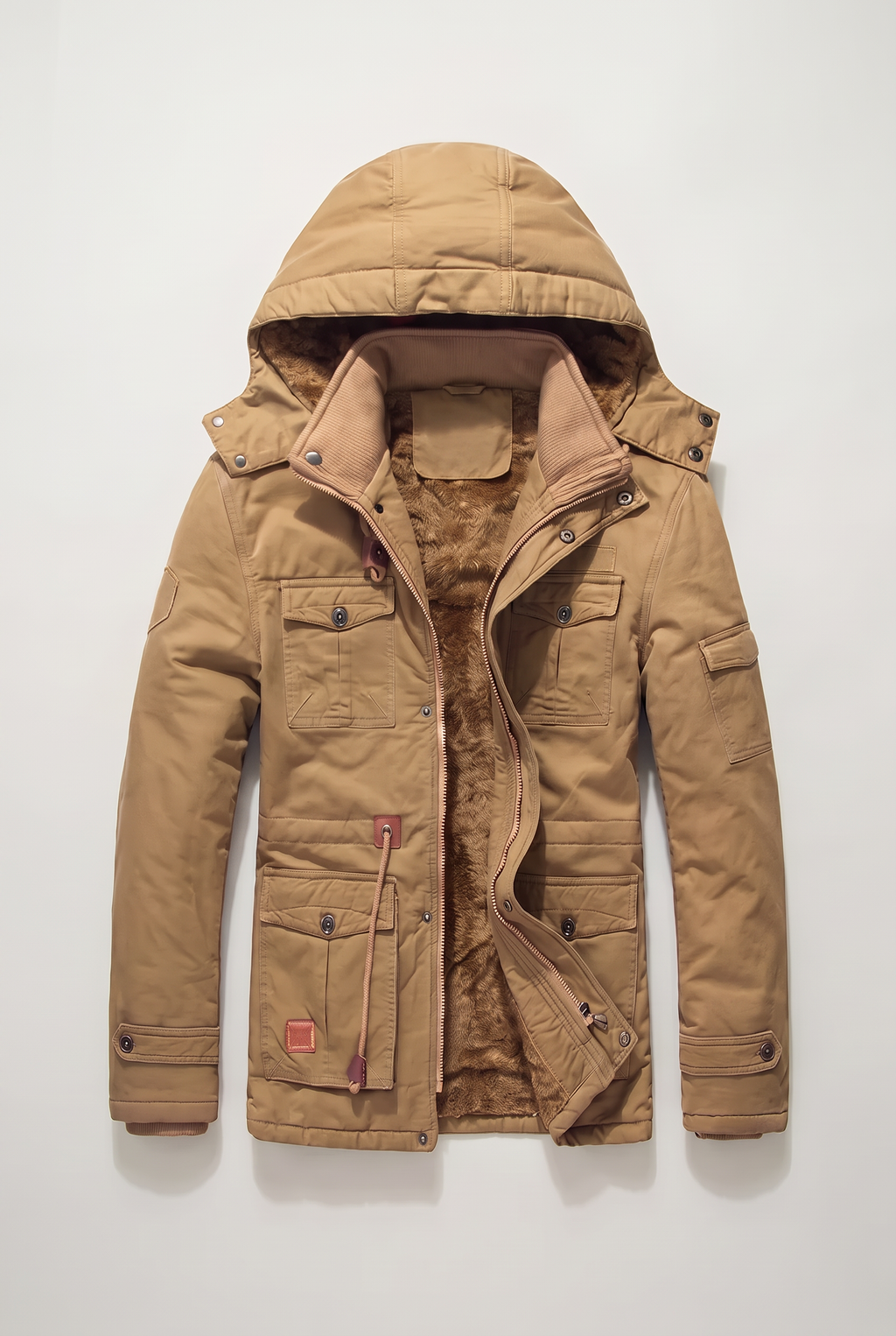 Men’s Fleece-Lined Multi-Pocket Outdoor Jacket